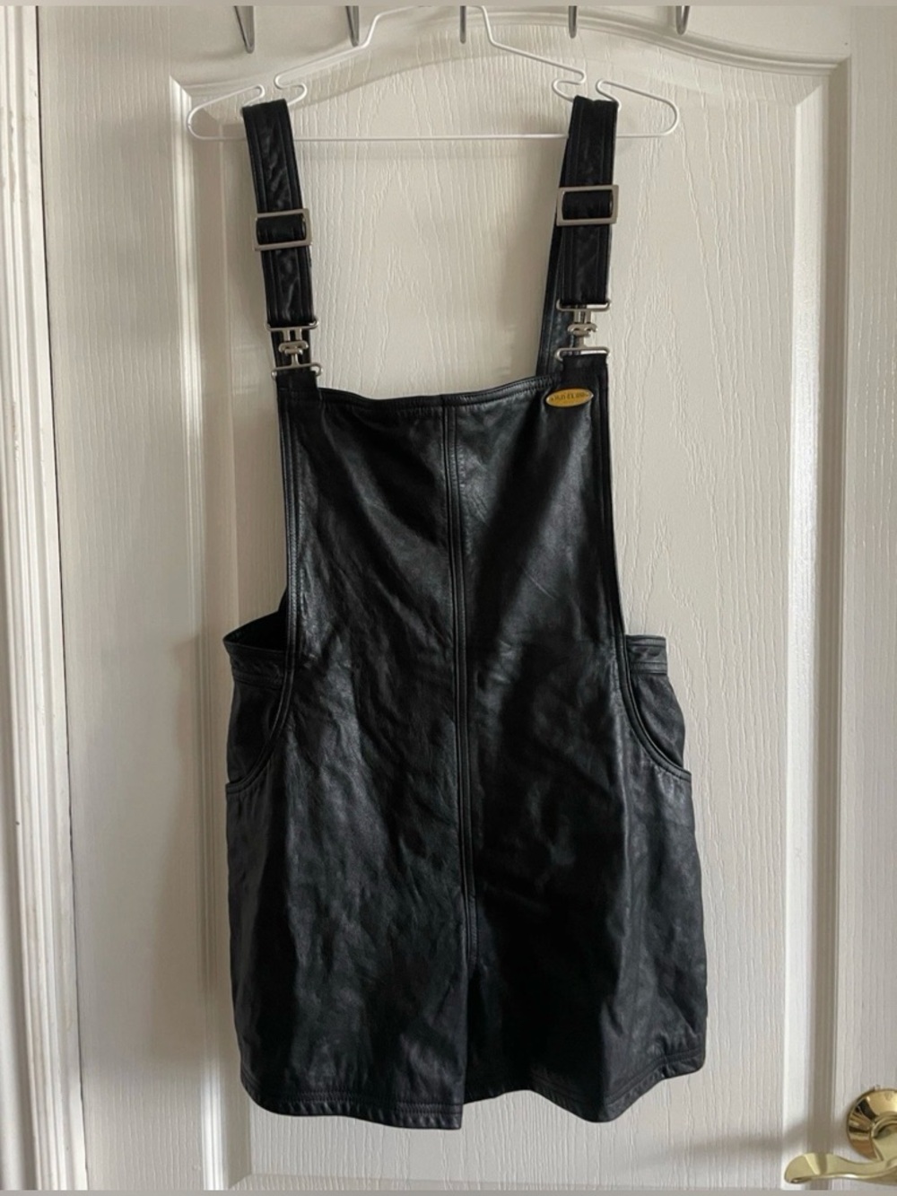 Vintage Harley Davidson leather Overalls Romper